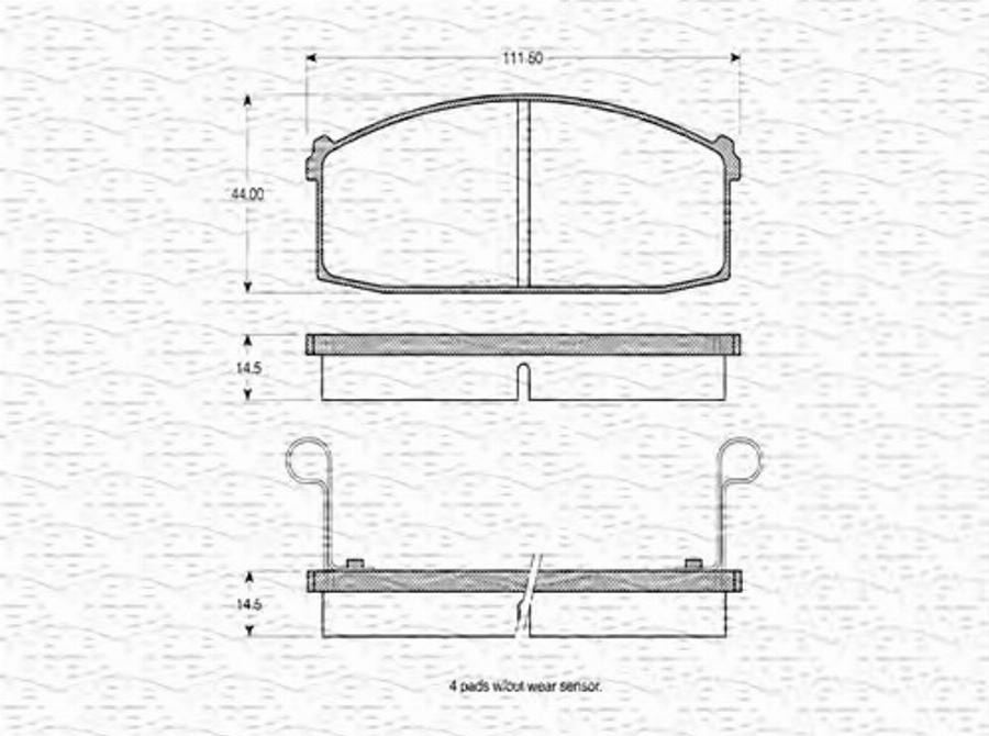 Magneti Marelli 363702160688 - Kit pastiglie freno, Freno a disco www.autoricambit.com