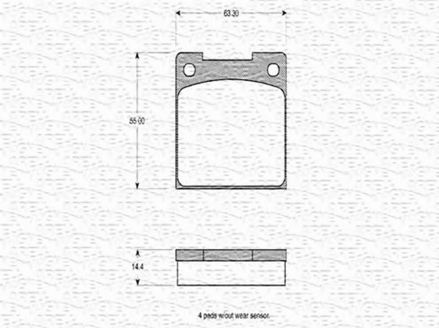 Magneti Marelli 363702160094 - Kit pastiglie freno, Freno a disco www.autoricambit.com