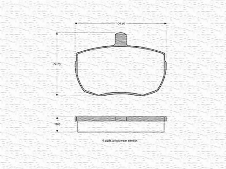 Magneti Marelli 363702160040 - Kit pastiglie freno, Freno a disco www.autoricambit.com