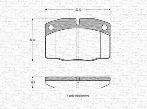 Magneti Marelli 363702160015 - Kit pastiglie freno, Freno a disco www.autoricambit.com