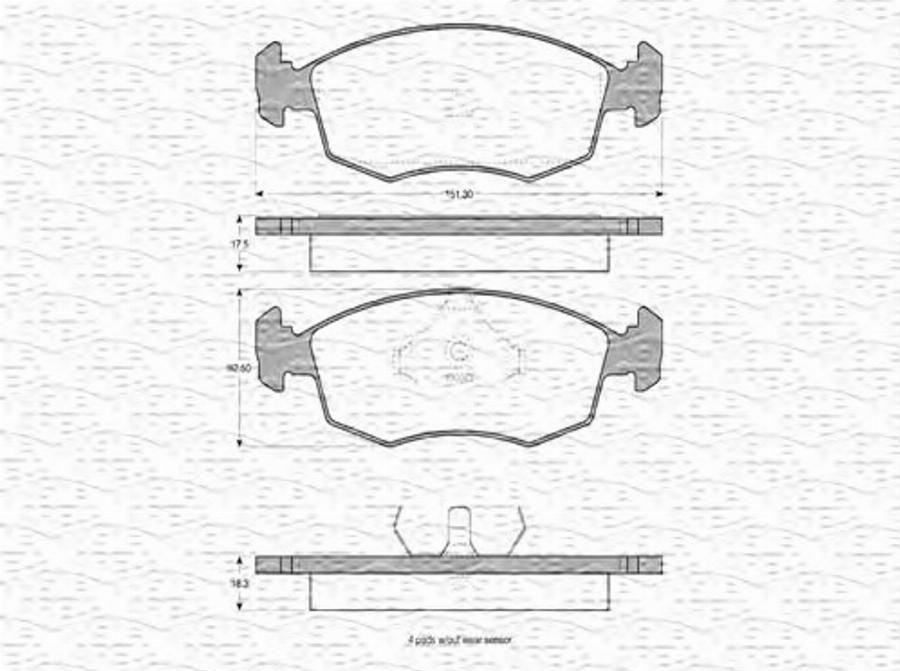 Magneti Marelli 363702160026 - Kit pastiglie freno, Freno a disco www.autoricambit.com