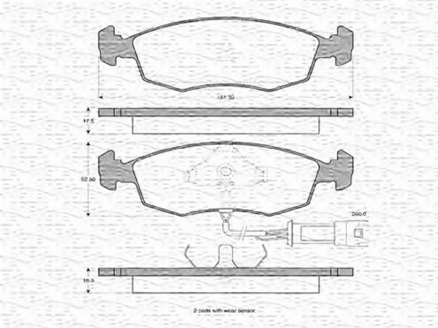 Magneti Marelli 363702160027 - Kit pastiglie freno, Freno a disco www.autoricambit.com