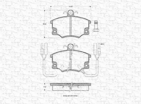 Magneti Marelli 363702160144 - Kit pastiglie freno, Freno a disco www.autoricambit.com