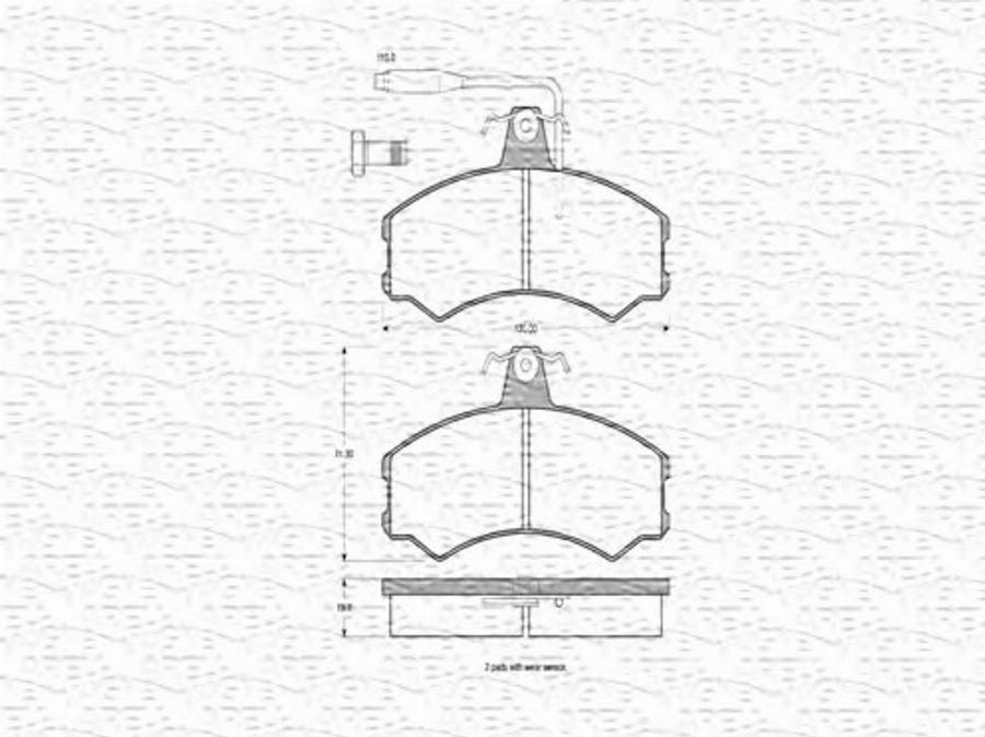 Magneti Marelli 363702160147 - Kit pastiglie freno, Freno a disco www.autoricambit.com