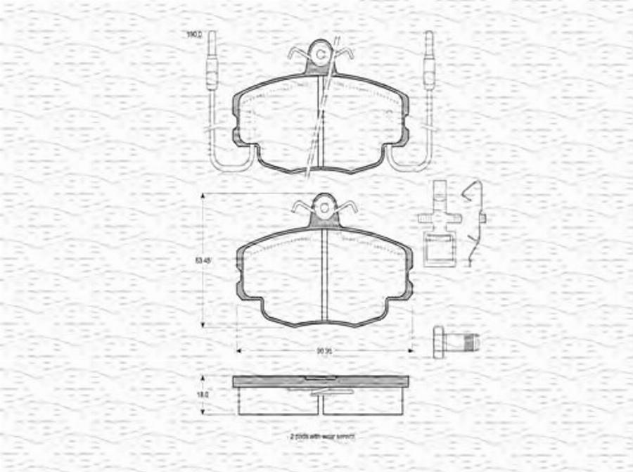 Magneti Marelli 363702160158 - Kit pastiglie freno, Freno a disco www.autoricambit.com