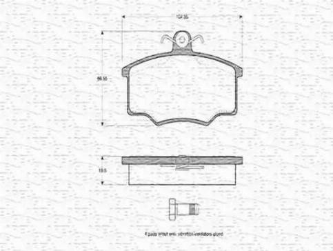 Magneti Marelli 363702160123 - Kit pastiglie freno, Freno a disco www.autoricambit.com