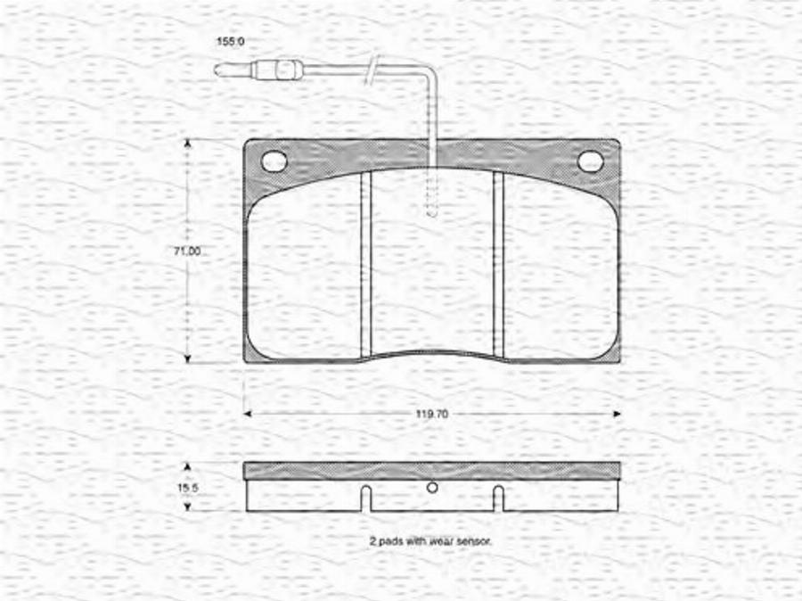 Magneti Marelli 363702160850 - Kit pastiglie freno, Freno a disco www.autoricambit.com