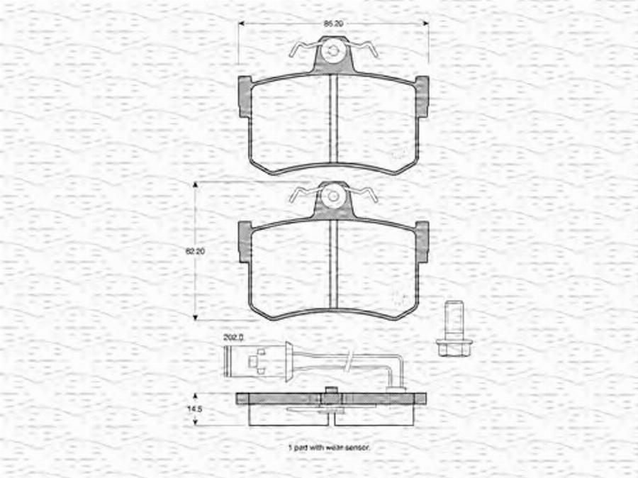 Magneti Marelli 363702160857 - Kit pastiglie freno, Freno a disco www.autoricambit.com