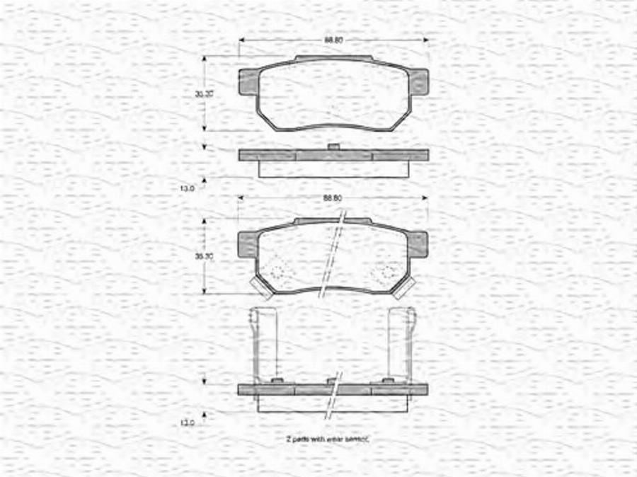 Magneti Marelli 363702160861 - Kit pastiglie freno, Freno a disco www.autoricambit.com