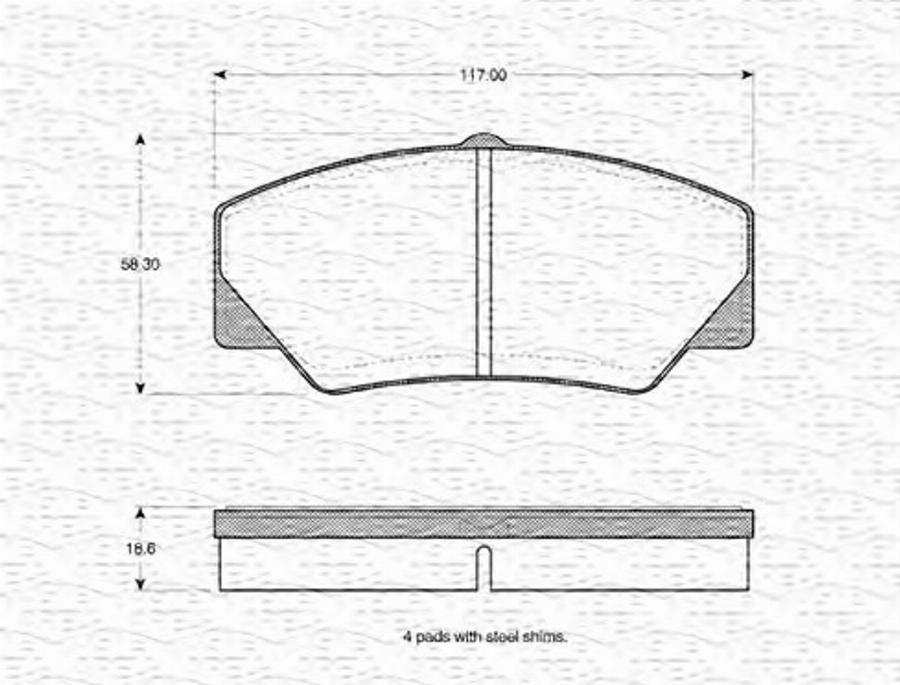 Magneti Marelli 363702160800 - Kit pastiglie freno, Freno a disco www.autoricambit.com