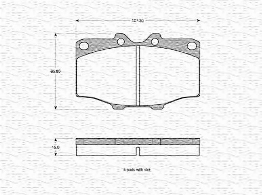 Magneti Marelli 363702160803 - Kit pastiglie freno, Freno a disco www.autoricambit.com