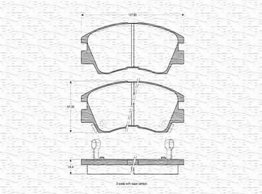 Magneti Marelli 363702160884 - Kit pastiglie freno, Freno a disco www.autoricambit.com