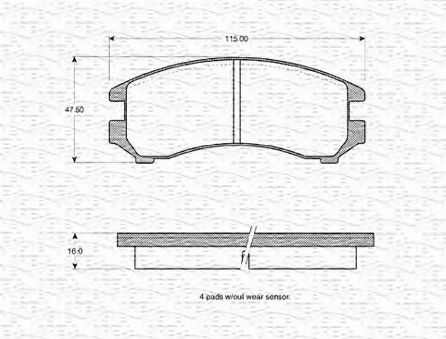 Magneti Marelli 363702160886 - Kit pastiglie freno, Freno a disco www.autoricambit.com