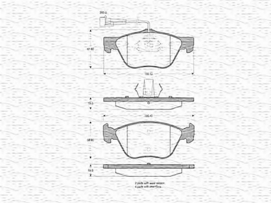 Magneti Marelli 363702160360 - Kit pastiglie freno, Freno a disco www.autoricambit.com