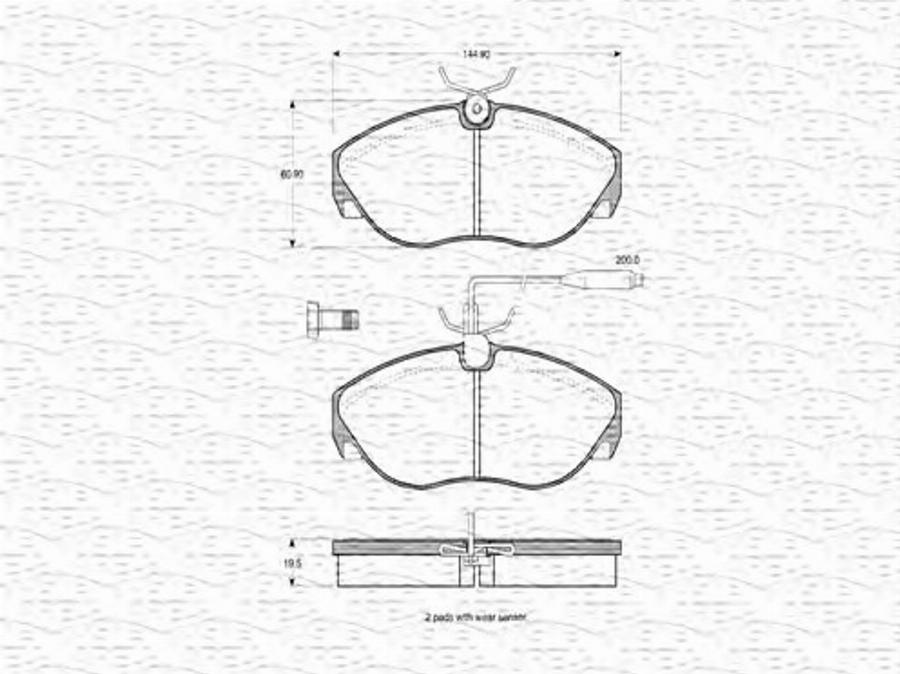 Magneti Marelli 363702160301 - Kit pastiglie freno, Freno a disco www.autoricambit.com