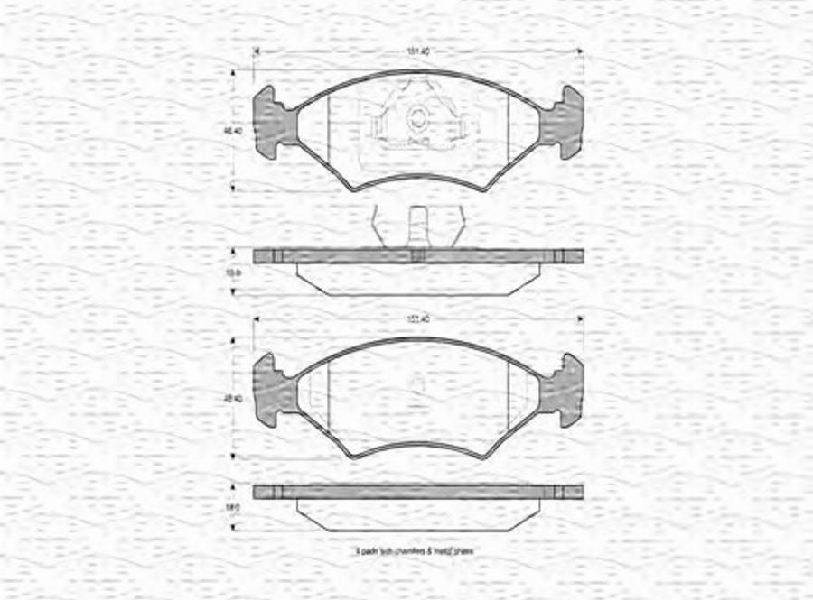 Magneti Marelli 363702160334 - Kit pastiglie freno, Freno a disco www.autoricambit.com