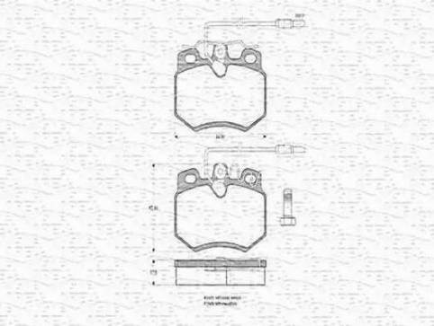 Magneti Marelli 430216170299 - Kit pastiglie freno, Freno a disco www.autoricambit.com