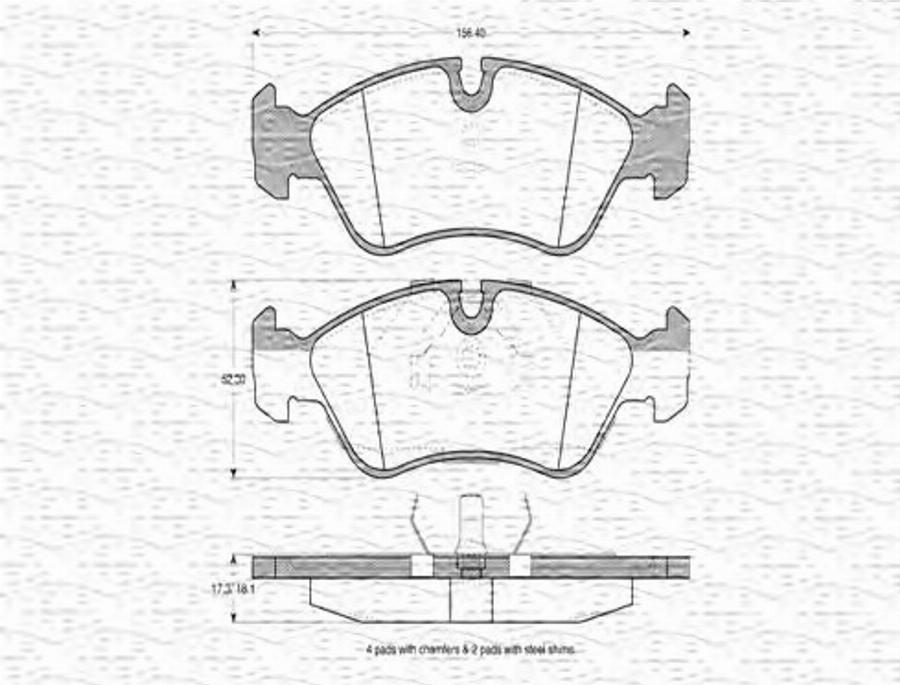 Magneti Marelli 363702160258 - Kit pastiglie freno, Freno a disco www.autoricambit.com