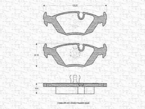 Magneti Marelli 363702160200 - Kit pastiglie freno, Freno a disco www.autoricambit.com