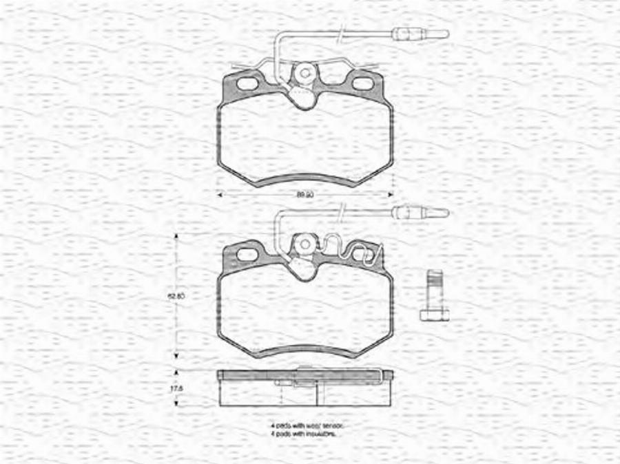 Magneti Marelli 363702160217 - Kit pastiglie freno, Freno a disco www.autoricambit.com