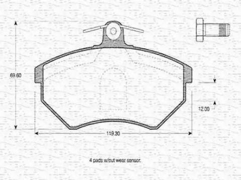 Magneti Marelli 363702160274 - Kit pastiglie freno, Freno a disco www.autoricambit.com