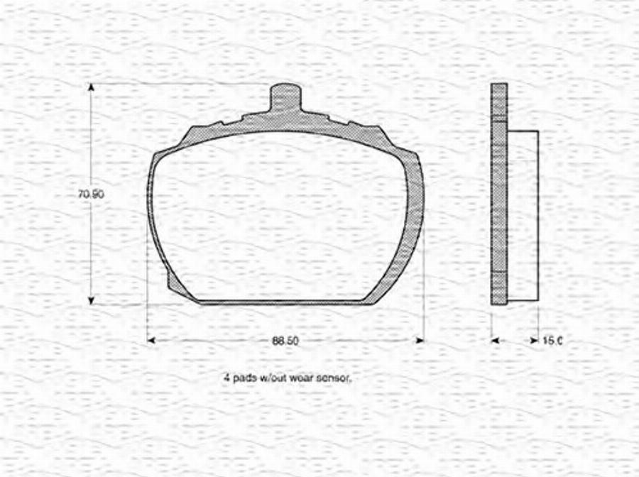 Magneti Marelli 363702160797 - Kit pastiglie freno, Freno a disco www.autoricambit.com