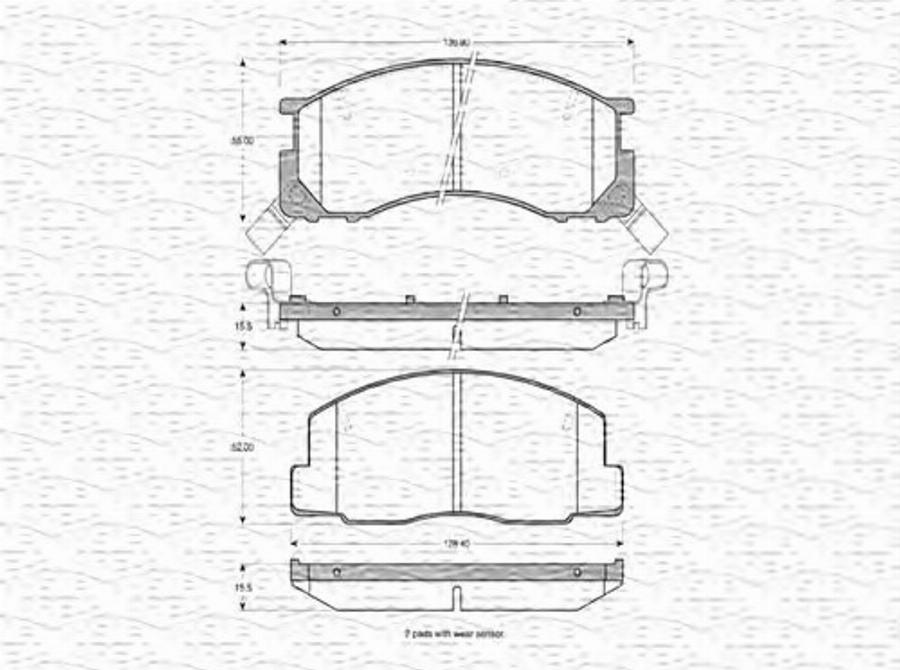 Magneti Marelli 363702160747 - Kit pastiglie freno, Freno a disco www.autoricambit.com