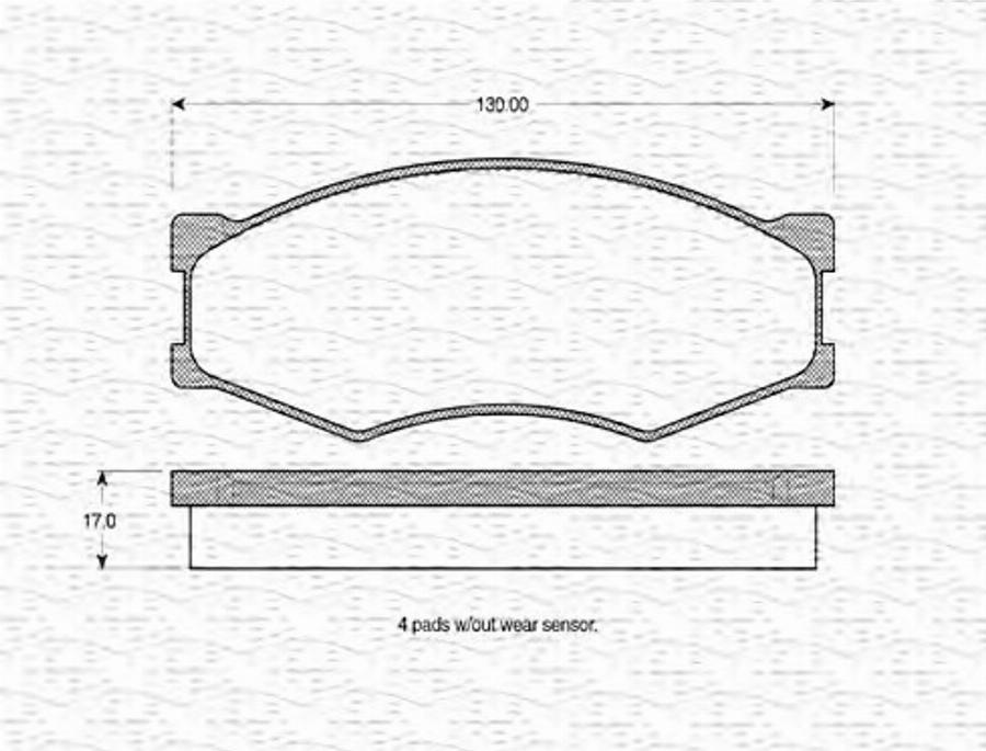 Magneti Marelli 363702160785 - Kit pastiglie freno, Freno a disco www.autoricambit.com