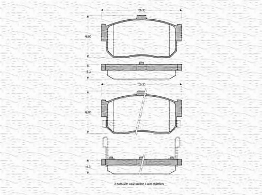 Magneti Marelli 363702160786 - Kit pastiglie freno, Freno a disco www.autoricambit.com