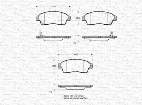 Magneti Marelli 363702160781 - Kit pastiglie freno, Freno a disco www.autoricambit.com