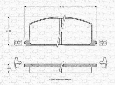 Magneti Marelli 363702160787 - Kit pastiglie freno, Freno a disco www.autoricambit.com