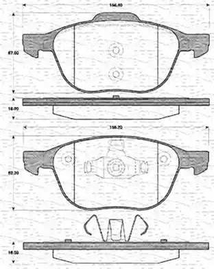 Magneti Marelli 363702161410 - Kit pastiglie freno, Freno a disco www.autoricambit.com