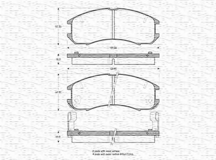 Magneti Marelli 363702161004 - Kit pastiglie freno, Freno a disco www.autoricambit.com