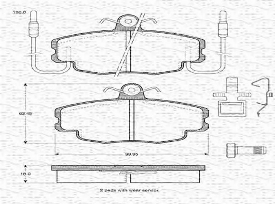 Magneti Marelli 363702161018 - Kit pastiglie freno, Freno a disco www.autoricambit.com