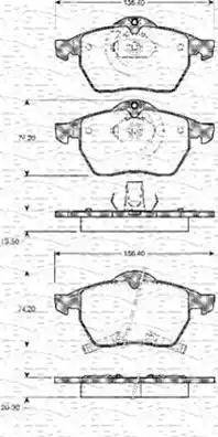 Magneti Marelli 363702161032 - Kit pastiglie freno, Freno a disco www.autoricambit.com