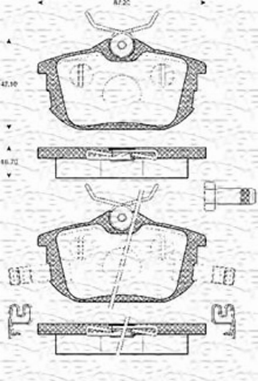 Magneti Marelli 363702161037 - Kit pastiglie freno, Freno a disco www.autoricambit.com