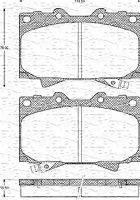 Magneti Marelli 363702161135 - Kit pastiglie freno, Freno a disco www.autoricambit.com