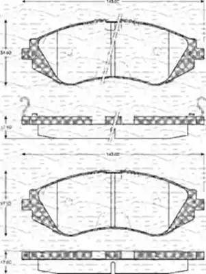 Magneti Marelli 363702161128 - Kit pastiglie freno, Freno a disco www.autoricambit.com