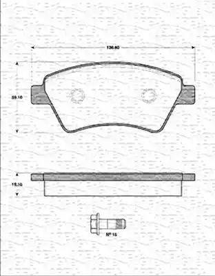 Magneti Marelli 363702161246 - Kit pastiglie freno, Freno a disco www.autoricambit.com