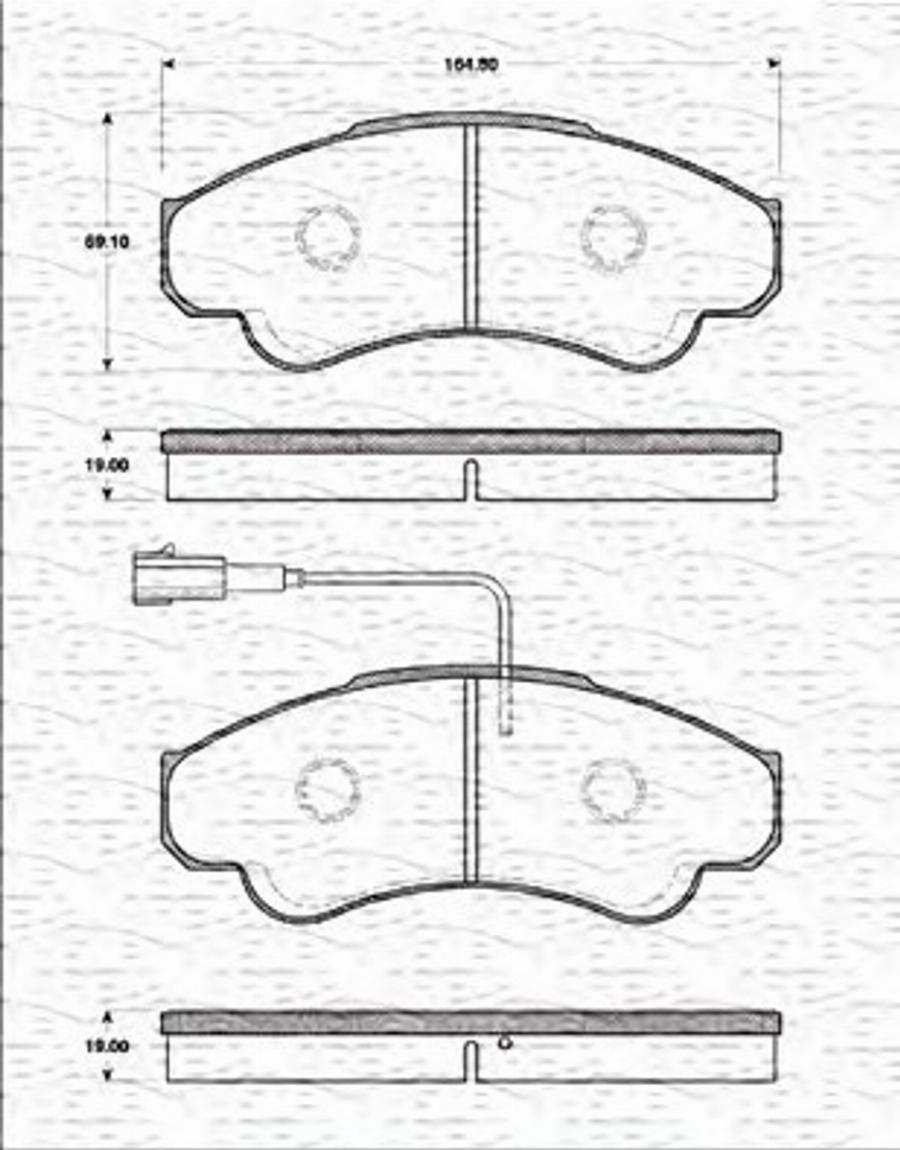 Magneti Marelli 363702161240 - Kit pastiglie freno, Freno a disco www.autoricambit.com