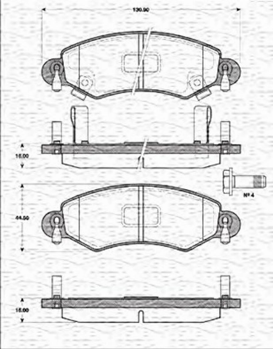 Magneti Marelli 363702161209 - Kit pastiglie freno, Freno a disco www.autoricambit.com