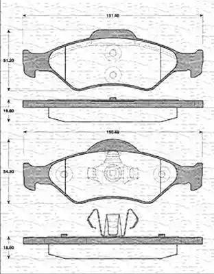 Magneti Marelli 363702161214 - Kit pastiglie freno, Freno a disco www.autoricambit.com