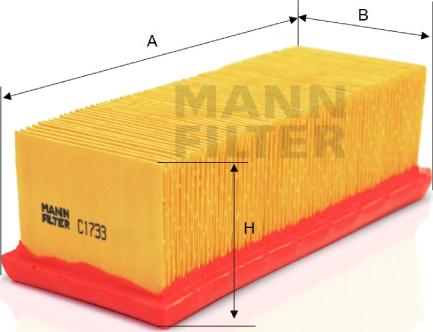 Mann-Filter C 1733 - Filtro aria www.autoricambit.com