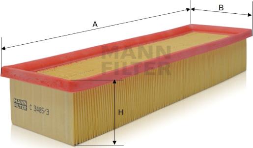 Mann-Filter C 3485/3 - Filtro aria www.autoricambit.com