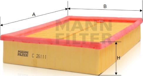 Mann-Filter C 26 111 - Filtro aria www.autoricambit.com