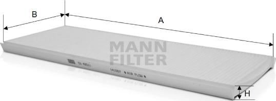 Mann-Filter CU 4251/1 - Filtro, Aria abitacolo www.autoricambit.com