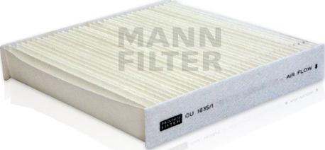 Mann-Filter CU 1835/1 - Filtro, Aria abitacolo www.autoricambit.com