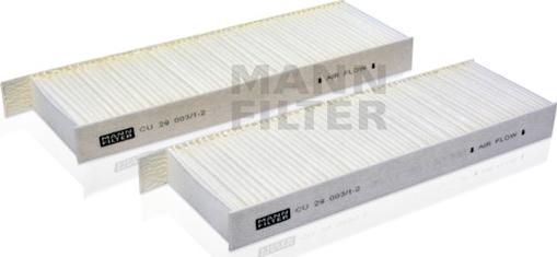 Mann-Filter CU 29 003/1-2 - Filtro, Aria abitacolo www.autoricambit.com