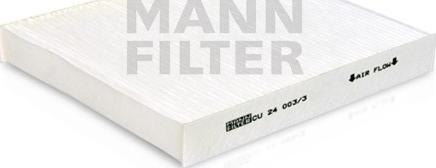 Mann-Filter CU 24 003/3 - Filtro, Aria abitacolo www.autoricambit.com