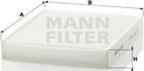 Mann-Filter CU 2559 - Filtro, Aria abitacolo www.autoricambit.com